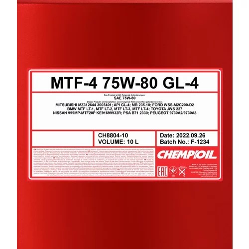 Olej do prevodovky SCT - MANNOL CH8804-10 (SCT Mannol) - obr. 1