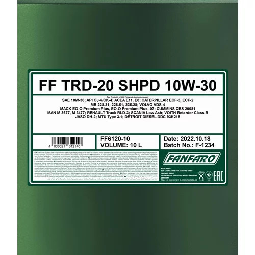 Motorový olej SCT - MANNOL FF6120-10 (SCT Mannol) - obr. 1