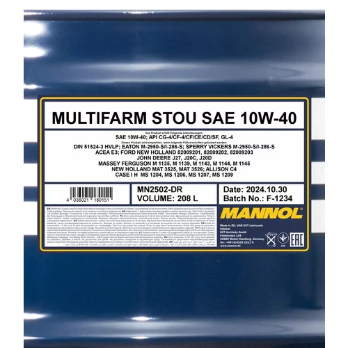 Motorový olej SCT - MANNOL MN2502-DR (SCT Mannol) - obr. 1