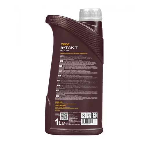 Motorový olej MANNOL 4-TAKT PLUS 7202 1L (SCT Mannol) - obr. 1