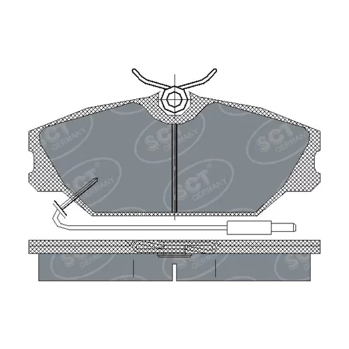 Sada brzdových platničiek kotúčovej brzdy SCT - MANNOL SP 215 PR