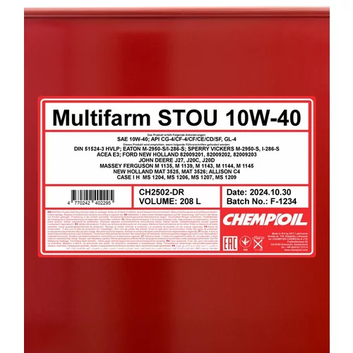 Motorový olej SCT - MANNOL CH2502-DR (SCT Mannol) - obr. 1