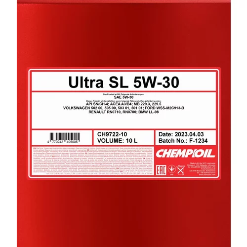 Motorový olej SCT - MANNOL CH9722-10 (SCT Mannol) - obr. 1