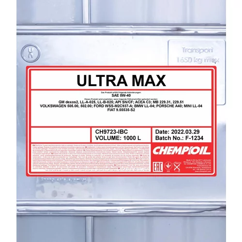 Motorový olej SCT - MANNOL CH9723-IBC (SCT Mannol) - obr. 1