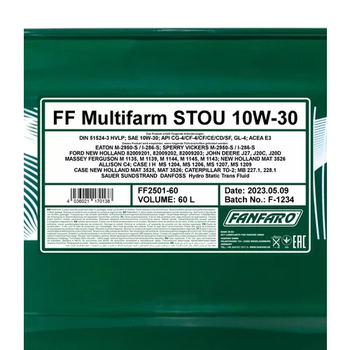 Motorový olej SCT - MANNOL FF2501-60 (SCT Mannol) - obr. 1