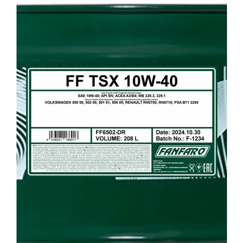 Motorový olej SCT - MANNOL FF6502-DR (SCT Mannol) - obr. 1