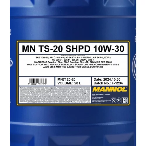 Motorový olej SCT - MANNOL MN7120-20 (SCT Mannol) - obr. 1