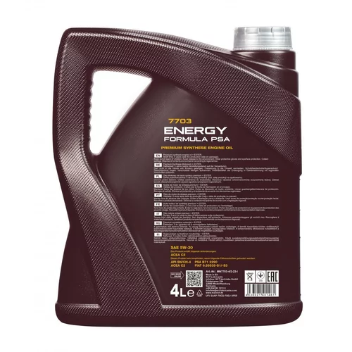Motorový olej MANNOL 7703 Energy Formula PSA 5W-30 4L (SCT Mannol) - obr. 1