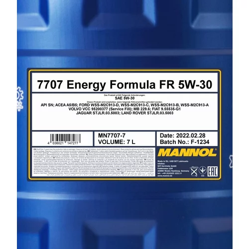 Motorový olej SCT - MANNOL MN7707-7 (SCT Mannol) - obr. 1