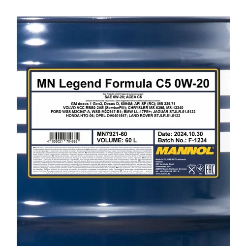 Motorový olej SCT - MANNOL MN7921-60 (SCT Mannol) - obr. 1