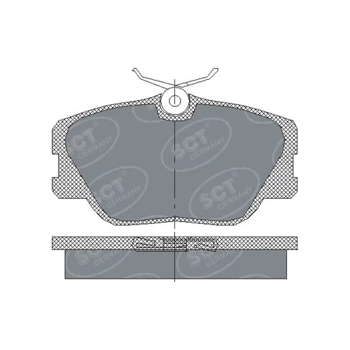 Sada brzdových platničiek kotúčovej brzdy SCT - MANNOL SP 167 PR