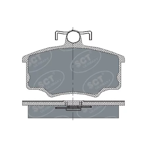 Sada brzdových platničiek kotúčovej brzdy SCT - MANNOL SP 186 PR