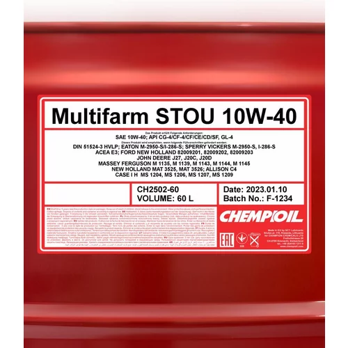 Motorový olej SCT - MANNOL CH2502-60 (SCT Mannol) - obr. 1
