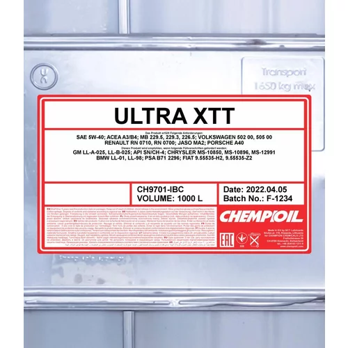 Motorový olej SCT - MANNOL CH9701-IBC (SCT Mannol) - obr. 1