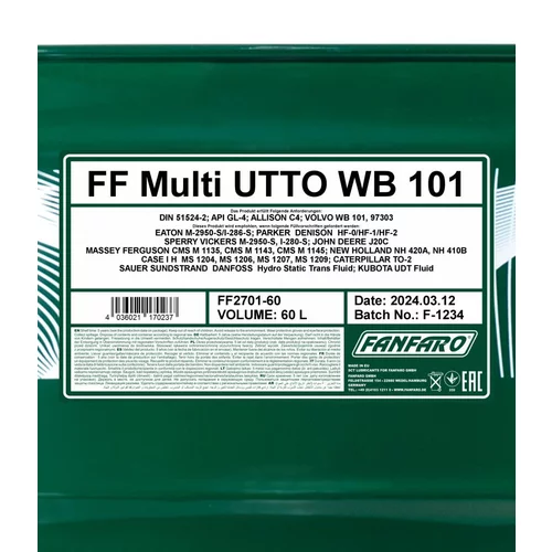 Motorový olej SCT - MANNOL FF2701-60 (SCT Mannol) - obr. 1