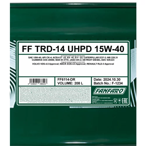 Motorový olej SCT - MANNOL FF6114-DR (SCT Mannol) - obr. 1
