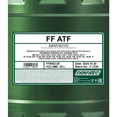 Olej do prevodovky SCT - MANNOL FF8602-20 (SCT Mannol) - obr. 1