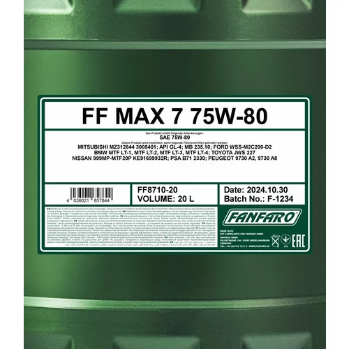 Olej do prevodovky SCT - MANNOL FF8710-20 (SCT Mannol) - obr. 1