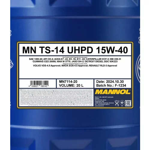 Motorový olej SCT - MANNOL MN7114-20 (SCT Mannol) - obr. 1