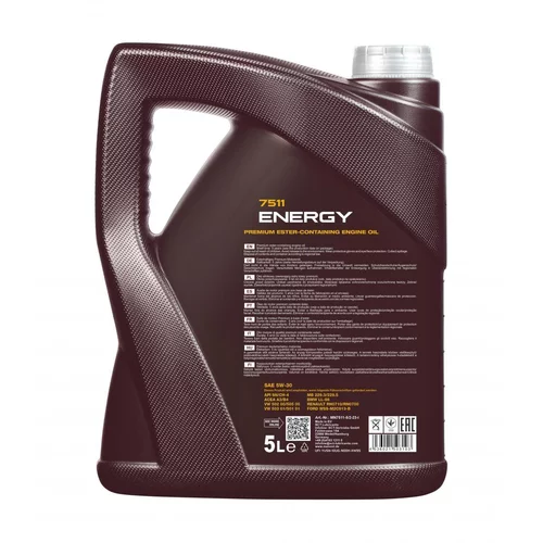 Motorový olej MANNOL 7511 ENERGY 5W-30 5L (SCT Mannol) - obr. 1