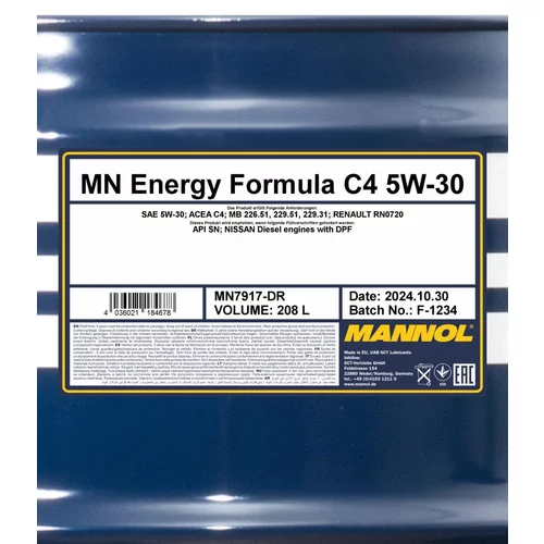 Motorový olej SCT - MANNOL MN7917-DR (SCT Mannol) - obr. 1
