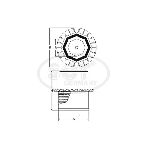 Vzduchový filter SCT - MANNOL SB 3124