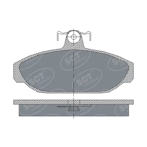 Sada brzdových platničiek kotúčovej brzdy SCT - MANNOL SP 165 PR