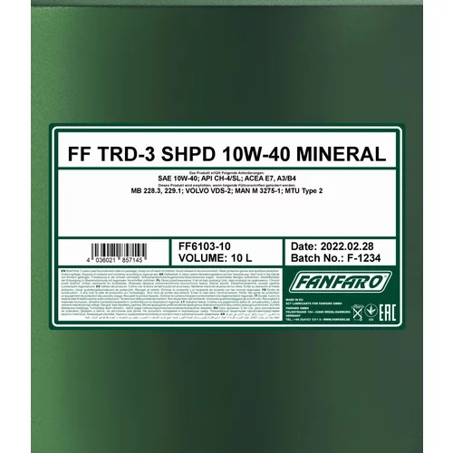 Motorový olej SCT - MANNOL FF6103-10 (SCT Mannol) - obr. 1