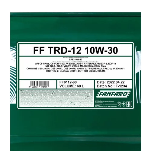 Motorový olej SCT - MANNOL FF6112-60 (SCT Mannol) - obr. 1