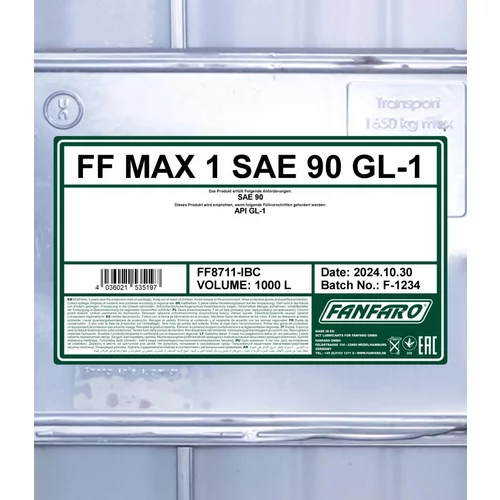 Olej do prevodovky SCT - MANNOL FF8711-IBC (SCT Mannol) - obr. 1