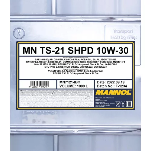 Motorový olej SCT - MANNOL MN7121-IBC (SCT Mannol) - obr. 1