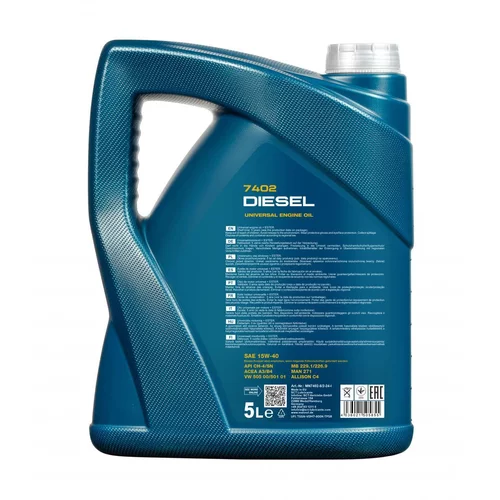 Motorový olej MANNOL 7402 DIESEL 15W-40 5L (SCT Mannol) - obr. 1