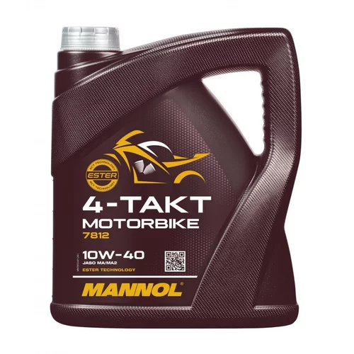 Motorový olej MANNOL 7812 MOTORBIKE 4-TAKT 10W-40 4L