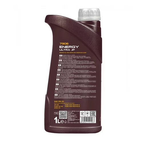 Motorový olej MANNOL 7906 ENERGY ULTRA JP 5W-20 1L (SCT Mannol) - obr. 1