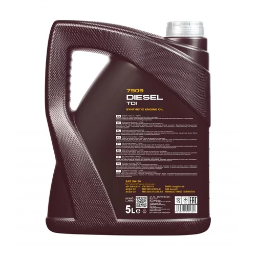 Motorový olej MANNOL 7909 DIESEL TDI 5W-30 5L (SCT Mannol) - obr. 1