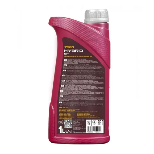 Motorový olej MANNOL 7920 HYBRID SP 0W-16 1L (SCT Mannol) - obr. 1