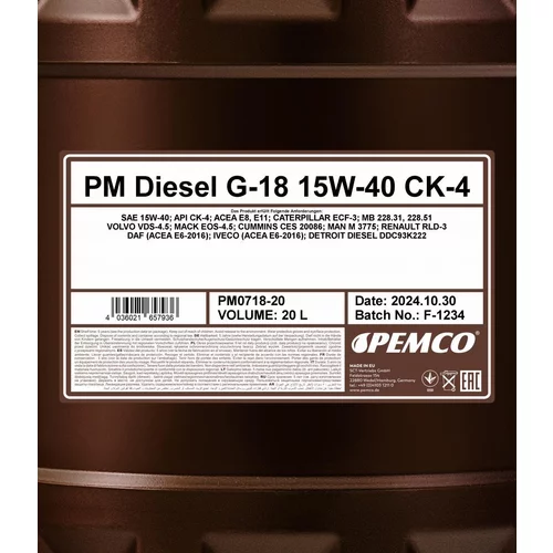 Motorový olej SCT - MANNOL PM0718-20 (SCT Mannol) - obr. 1