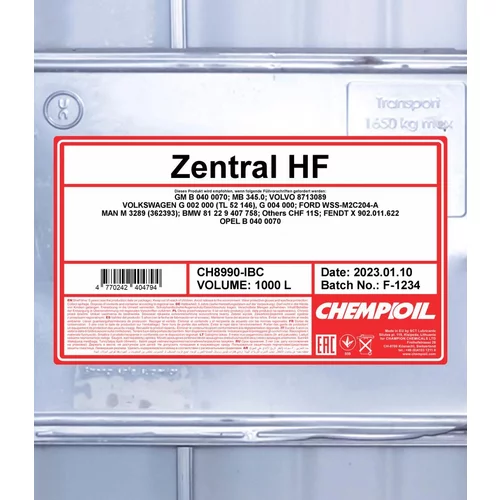 Hydraulický olej SCT - MANNOL CH8990-IBC (SCT Mannol) - obr. 1