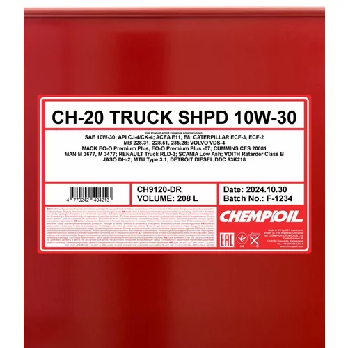Motorový olej SCT - MANNOL CH9120-DR (SCT Mannol) - obr. 1