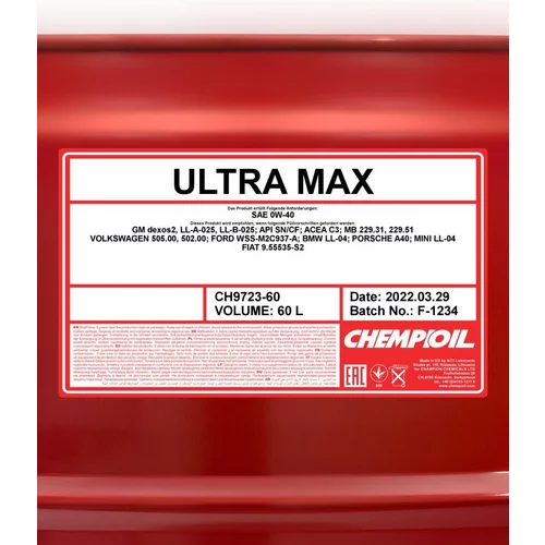 Motorový olej SCT - MANNOL CH9723-60 (SCT Mannol) - obr. 1