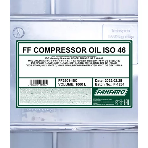 Kompresorový olej SCT - MANNOL FF2901-IBC (SCT Mannol) - obr. 1