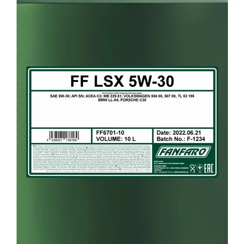 Motorový olej SCT - MANNOL FF6701-10 (SCT Mannol) - obr. 1