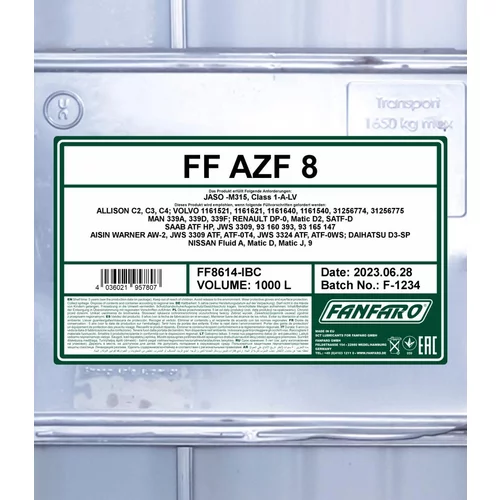 Olej do prevodovky SCT - MANNOL FF8614-IBC (SCT Mannol) - obr. 1
