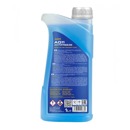 Chladiaca kvapalina MANNOL AG11 Antifreeze 4011 G11 1L (SCT Mannol) - obr. 1
