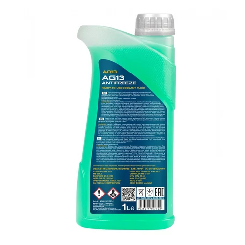 Chladiaca kvapalina MANNOL AG13 Antifreeze 4013 G13 1L (SCT Mannol) - obr. 1