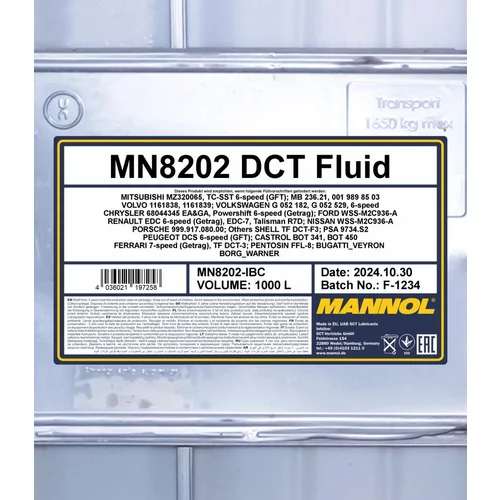 Olej do prevodovky SCT - MANNOL MN8202-IBC (SCT Mannol) - obr. 1