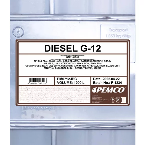 Motorový olej SCT - MANNOL PM0712-IBC (SCT Mannol) - obr. 1