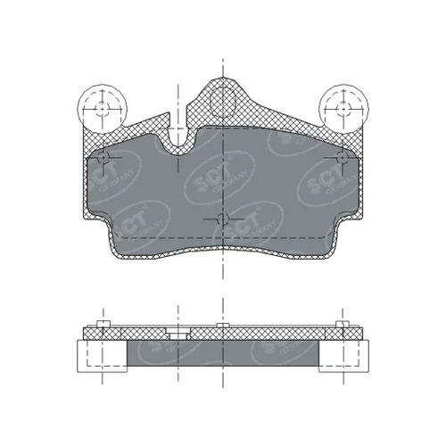 Sada brzdových platničiek kotúčovej brzdy SCT - MANNOL SP 276 PR