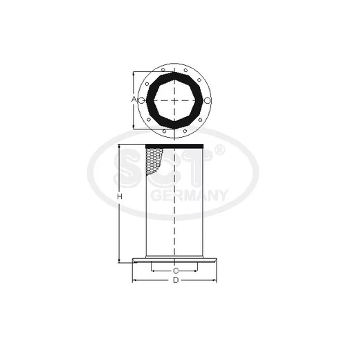 Filter sekundárneho vzduchu SCT - MANNOL SW 3862