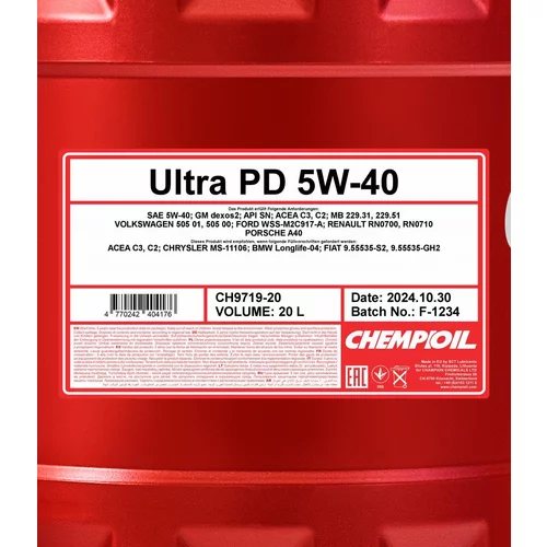 Motorový olej SCT - MANNOL CH9719-20 (SCT Mannol) - obr. 1